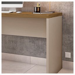 Mesa para Computador Studio 1.3 Caemmun - Louro Freijó/Metallic Suede - 4