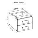 Ver imagem 6 de Mesa Com Gaveteiro Escritório 90 Cm Marrom Studio Caemmun