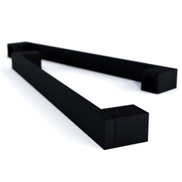 Puxador Em Alumínio Reto 20cm Preto Portas de Madeira Vidro - 1