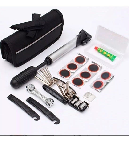 Kit Ferramenta Bicicleta Bolsa Chaves Bike Remendo Reparo - 3