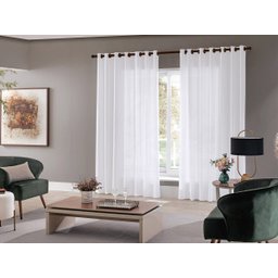 Cortina Para Sala Quarto Roma 300x220 Admirare Cor Branco - 2