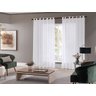 Cortina Para Sala Quarto Roma 300x220 Admirare Cor Branco - 2