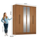 Ver imagem 3 de Guarda-roupa 6 Portas 3 Gavetas com Espelhos Lisboa Espresso Móveis