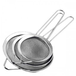 Kit Peneiras em aço inox 10, 12, 14 cm - Origina Line - Peneira Coador Inox Peneirinha Farinha Suco  - 2
