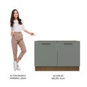 Ver imagem 5 de Balcão de Pia Madesa Agata 2 Portas Rustic/Cinza Cor:Rustic/Cinza