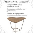 Ver imagem 3 de Mesa De Centro Organica Coraçao Amendoa Base Metal Cobre Nacc