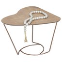 Ver imagem 1 de Mesa De Centro Organica Coraçao Amendoa Base Metal Cobre Nacc