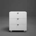 Ver imagem 5 de Gaveteiro Preto Multiuso Office Design 3 Gavetas Escritório Branco com Cobre