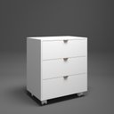 Ver imagem 6 de Gaveteiro Preto Multiuso Office Design 3 Gavetas Escritório Branco com Cobre