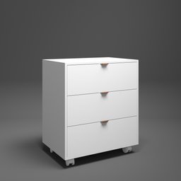 Gaveteiro Preto Multiuso Office Design 3 Gavetas Escritório Branco com Cobre - 6