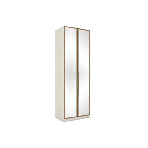 Módulos de Quarto Seletto Guarda Roupa Mc04 C/ 2 Portas C/ Espelho e 3 Gavetas Areia/jequitibá -