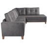 Sofá de Canto 5 Lugares Solvati Bom Pastor Tecido Veludo - Cinza - 4