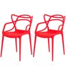 Kit 2 Cadeiras Allegra de Polipropileno Vermelha - 173 Dpp - 1