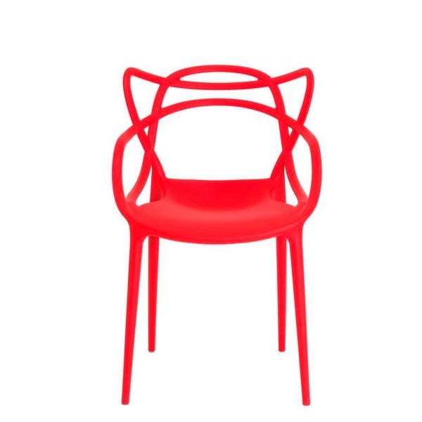 Kit com 6 Cadeiras Allegra de Polipropileno Vermelha - 173 DPP - 3