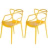 Kit 2 Cadeiras Allegra de Polipropileno Amarela - 173 Dpp - 1