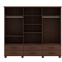 Ver imagem 4 de Kit Quarto Casal Ouro 6 Portas de Bater Cama Cômoda 2 Mesas de Cabeceira Café Finestra Móveis
