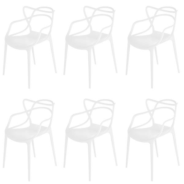 Kit 6 Cadeiras Allegra Branca - 173 Dpp - 1
