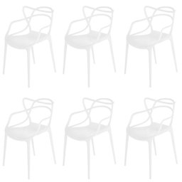 Kit 6 Cadeiras Allegra Branca - 173 Dpp - 1