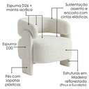 Ver imagem 4 de Poltrona Decorativa Lume Pes Madeira Boucle Tce 1010 Moll