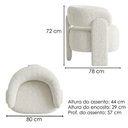 Ver imagem 3 de Poltrona Decorativa Lume Pes Madeira Boucle Tce 1010 Moll