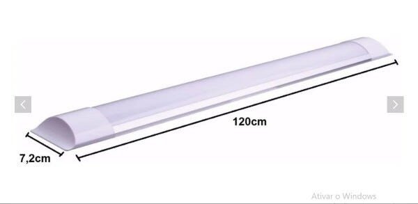 Luminária LED Linear Sobrepor 1,20cm 40W Bc Frio Slim Qualit - 2