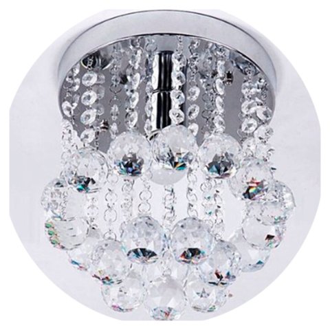 Lustre de Cristal para Sala Legítimo Redondo 25 Cm de Altura