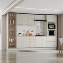 Ver imagem 3 de Cozinha Completa Fineze 11 Portas 4 Gavetas com Vidro 100% MDF Areia Hp - Henn