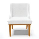 Ver imagem 3 de Cadeira de Jantar Liz Corano Branco Base Fixa Madeira Castanho - D’Rossi