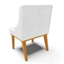 Ver imagem 5 de Cadeira de Jantar Liz Corano Branco Base Fixa Madeira Castanho - D’Rossi