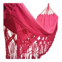 Ver imagem 1 de Rede de Dormir Descanso Casal Rosa Pink Algodão Reforçada