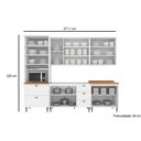 Ver imagem 2 de Kit Cozinha Completa 6 Peças Americana (2aéreos+2balcões+1paneleiro+1complemento) C/ Pés C5p61