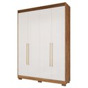 Ver imagem 2 de Guarda-Roupa Casal Zoe 4 Portas de Abrir 2 Gavetas com Pés 100 MDF Pm Home