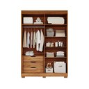 Ver imagem 3 de Guarda-Roupa Casal Zoe 4 Portas de Abrir 2 Gavetas com Pés 100 MDF Pm Home