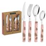 Faqueiro Tramontina Bliss com Lâminas em Aço Inox e Cabos de Polipropileno Rosa Pastel 16 Peças - 1