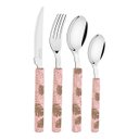 Ver imagem 2 de Faqueiro Tramontina Bliss com Lâminas em Aço Inox e Cabos de Polipropileno Rosa Pastel 16 Peças