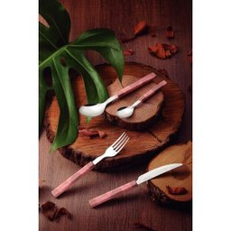 Faqueiro Tramontina Bliss com Lâminas em Aço Inox e Cabos de Polipropileno Rosa Pastel 16 Peças - 4