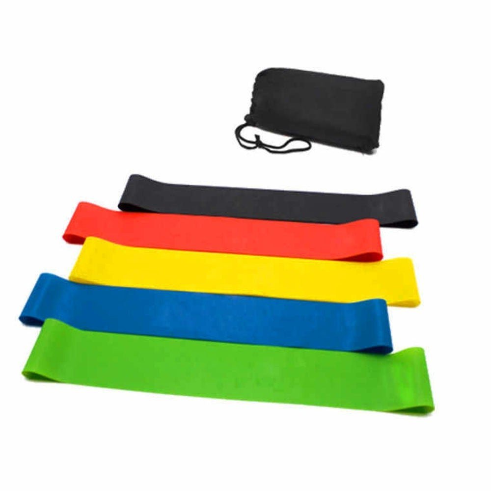 Kit 5 Faixas Elasticas Exercicios em Casa Extensor Mini Band Academia Yoga Pilates Fitness Crossfit - 13