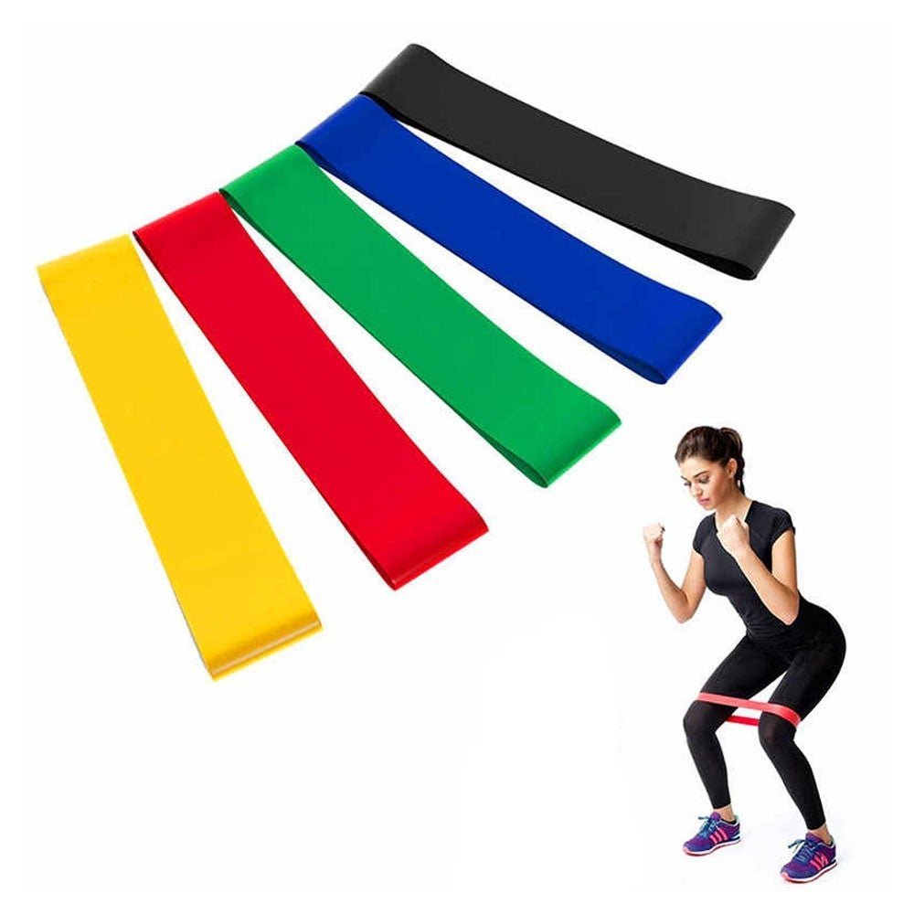 Kit 5 Faixas Elasticas Exercicios em Casa Extensor Mini Band Academia Yoga Pilates Fitness Crossfit - 15