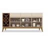 Buffet Aparador Passion com Adega Off White Cedro - Edn Móveis - 2