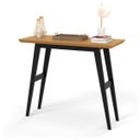 Ver imagem 1 de Aparador 9040 Hall Sala 90cm Tampo Mdf 30mm Freijo/pé Madeira Preto Ofertamo