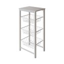 Ver imagem 1 de Fruteira De Chão Cozinha Montada Aço Branco Tampo Branco Roma Cor: Branco