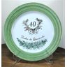 Prato Bodas De Esmeralda, 40 Anos De Casamento 25CM - 1