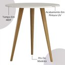 Ver imagem 5 de Conjunto 02 Mesas Laterais De Apoio Mdf Off White Cristal Dmad Off White Cristal