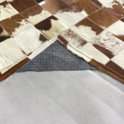 Tapete de Couro Castanho Malhado 1,00x2,00 com Borda Pç 10 - 3
