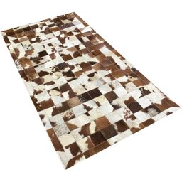 Tapete de Couro Castanho Malhado 1,00x2,00 com Borda Pç 10 - 2