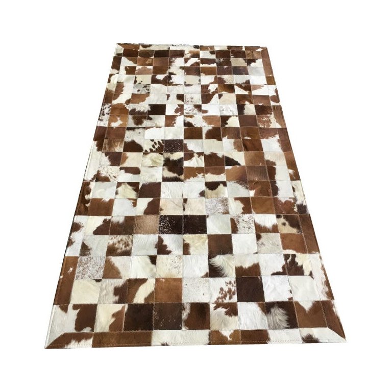 Tapete de Couro Castanho Malhado 1,00x2,00 com Borda Pç 10 Tapete de Couro Castanho Malhado 1,00x2,00 com Borda Pç 10