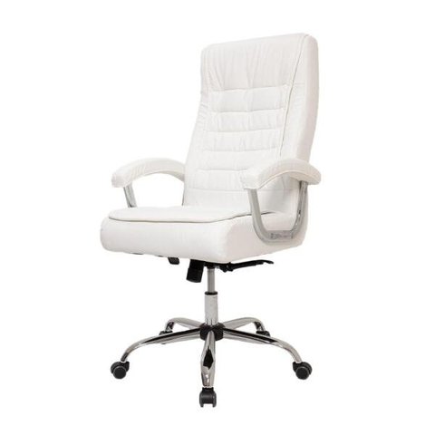 Cadeira de Escritório Ergonômica Presidente Big Monique Branca com 42 Molas Ensacadas e Pillow Top