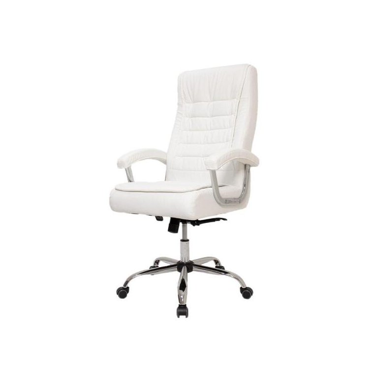 Cadeira de Escritório Ergonômica Presidente Big Monique Branca com 42 Molas Ensacadas e Pillow Top