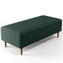 Ver imagem 7 de Kit 02 Puffs Bali Pés Palito 120x50 Cm Linho Verde Musgo