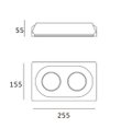 Ver imagem 4 de Embutido Invisible em Gesso para 2xe27 Modelo Dimlux